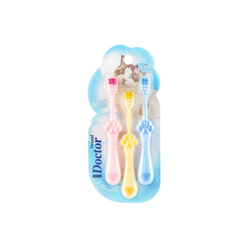 Dr. Tooth ZhiQu Baby Kids' Toothbrush Tooth Cleaning Gum Protection 3 Pcs-0