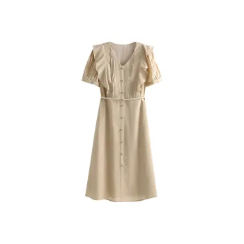 She Enjoys Short Sleeved Dress Women's