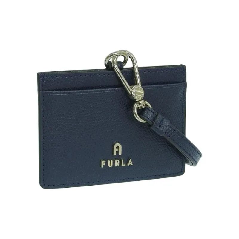 Furla Leather Card Holder Women's Mediterranean Blue-1