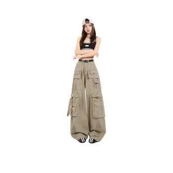 YINLEI Cargo Pants Women's Khaki