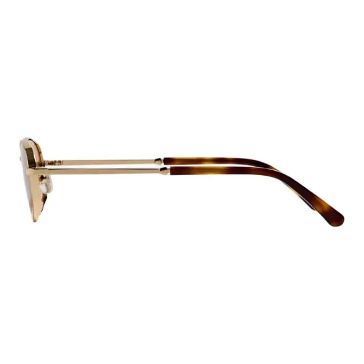 ZARA Stainless Steel Metal Acetate Polycarbonate Copper Oval Sunglasses Men's Gold-2