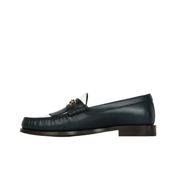CELINE Luco Triope Loafers Men's Dark Green