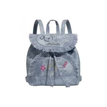 Yalu Polyester Backpack Regular Women's Light Blue