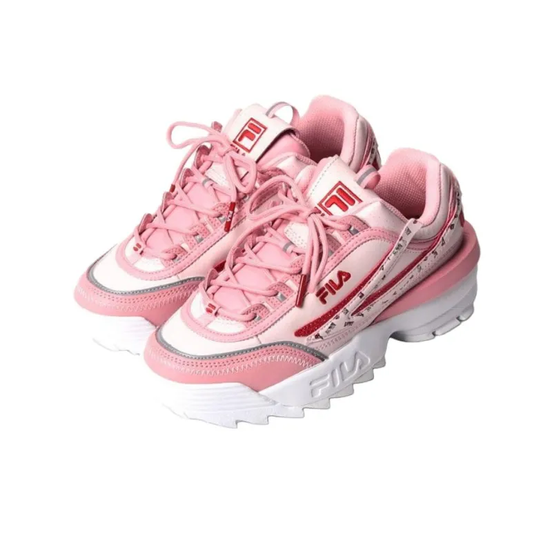 FILA Disruptor 2 Anti Slip Wear Resistant Low Top Chunky Sneakers Women's Pink-1