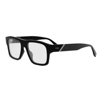 FENDI Acetate Square Sunglasses Unisex Bright Black