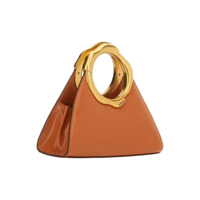 CULT GAIA Cow Leather Handbag Women's Orange-1