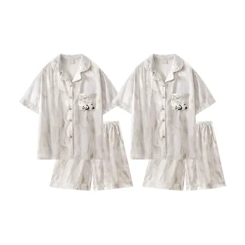 O'MESIK Pajama Set Unisex Iridescent White