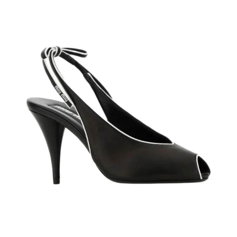 MIU MIU Slim Heel High Heels 7.8cm Women's Black-2
