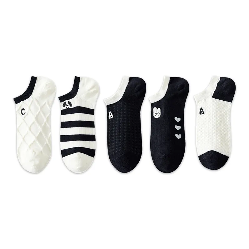 AUGUST No Show Socks Women's 5 Pack-0