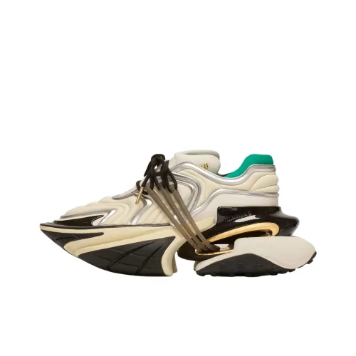 BALMAIN Unicorn Wave Low Top Chunky Sneakers Women's Beige