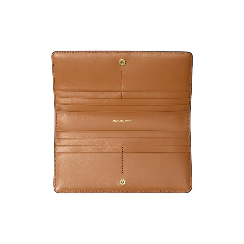 MICHAEL KORS Bryant Coated Canvas Wallet Tubas Women's Vanilla & Acorn-2