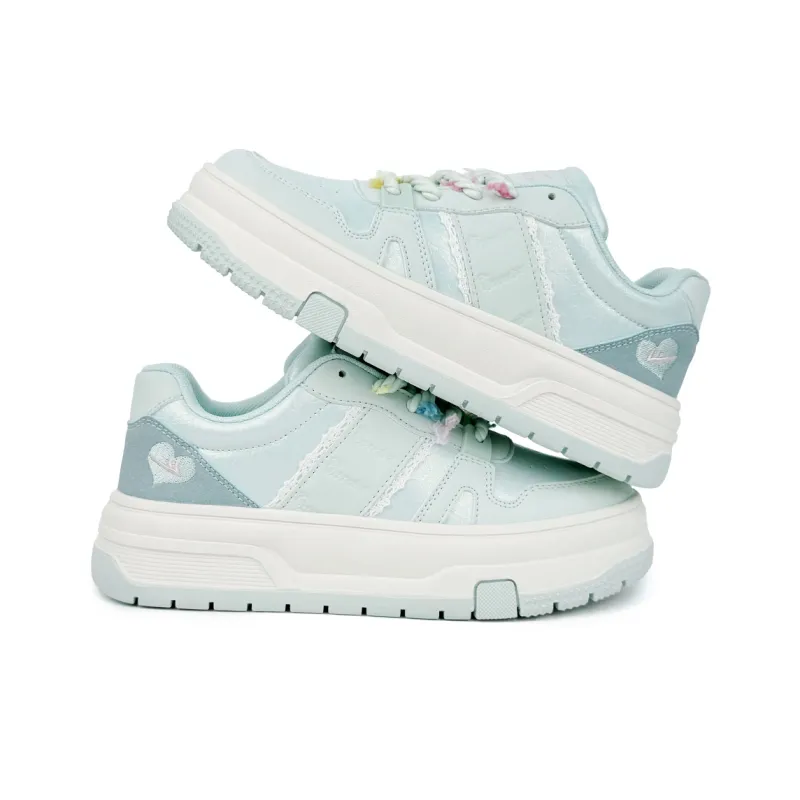 Warrior Cushioning, Balance, And Breathable Design Low Top Skateboard Shoes Women's Cyan-2