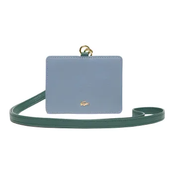 LACOSTE Cow Leather Card Holder Women's Sky Blue