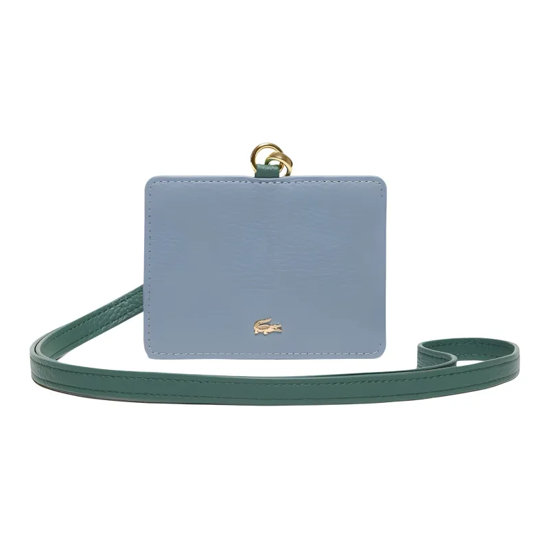LACOSTE Cow Leather Card Holder Women's Sky Blue-0