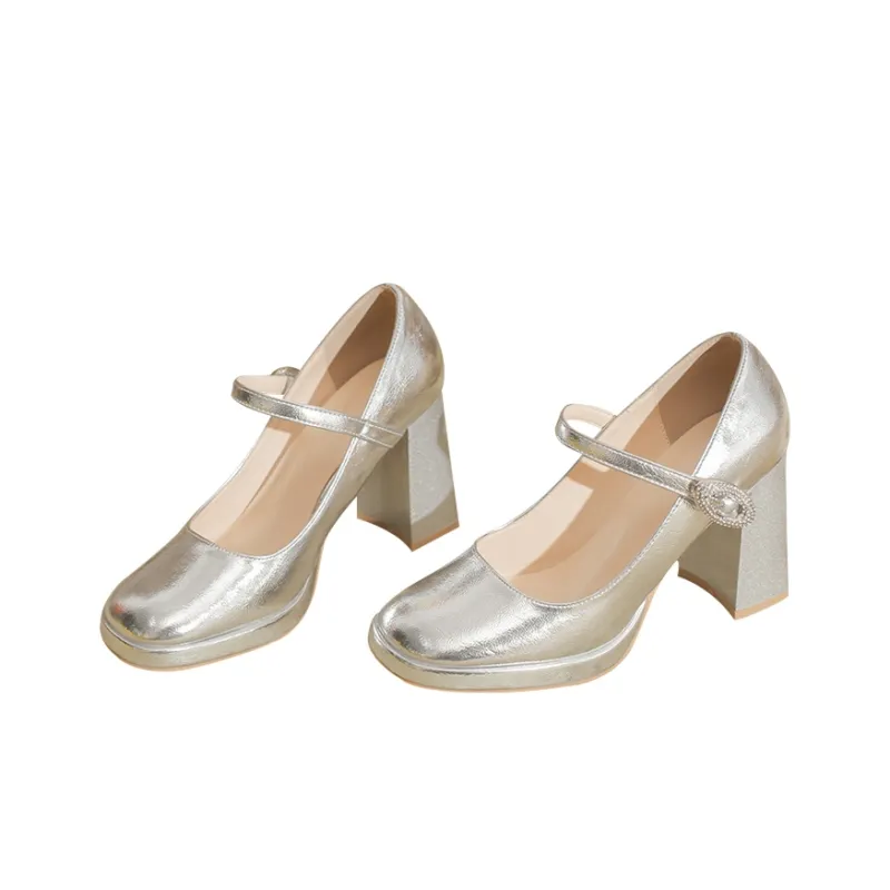 MABEL&CO High Heels Women's Silver-1