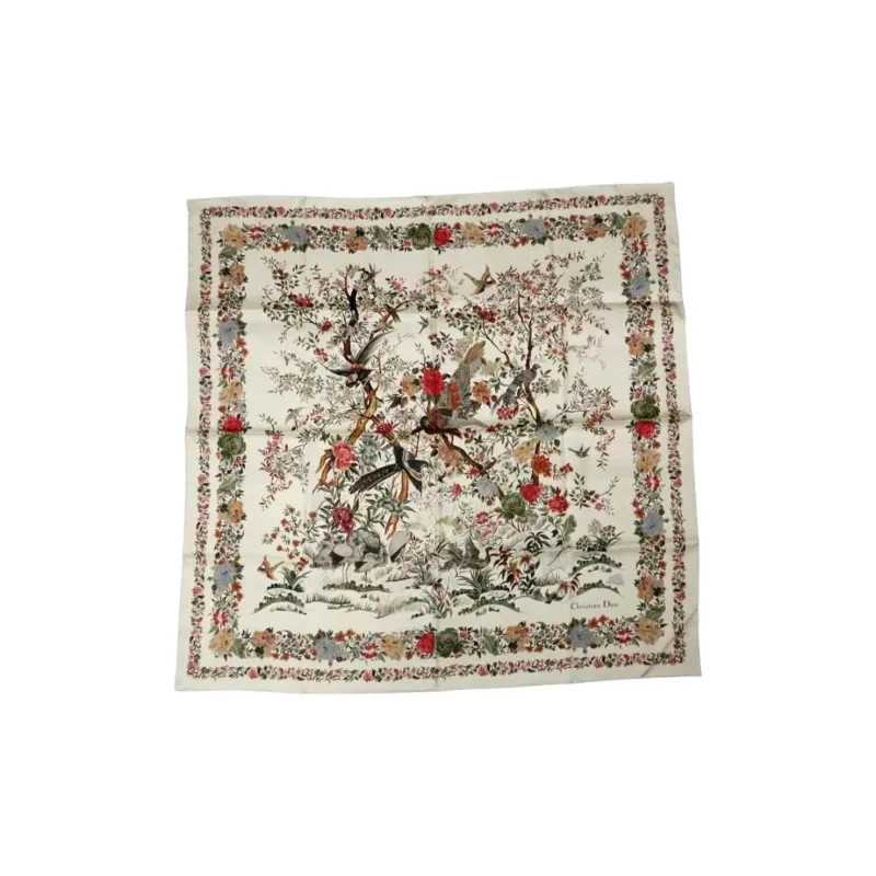 DIOR Silk, Silk Scarves Women's Beige-0