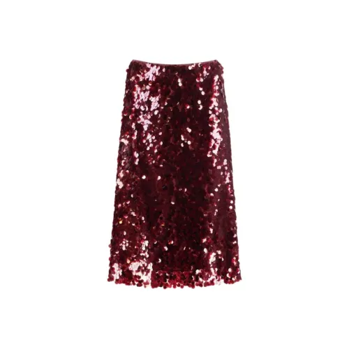 VINCE Casual Long Skirt Women's Red