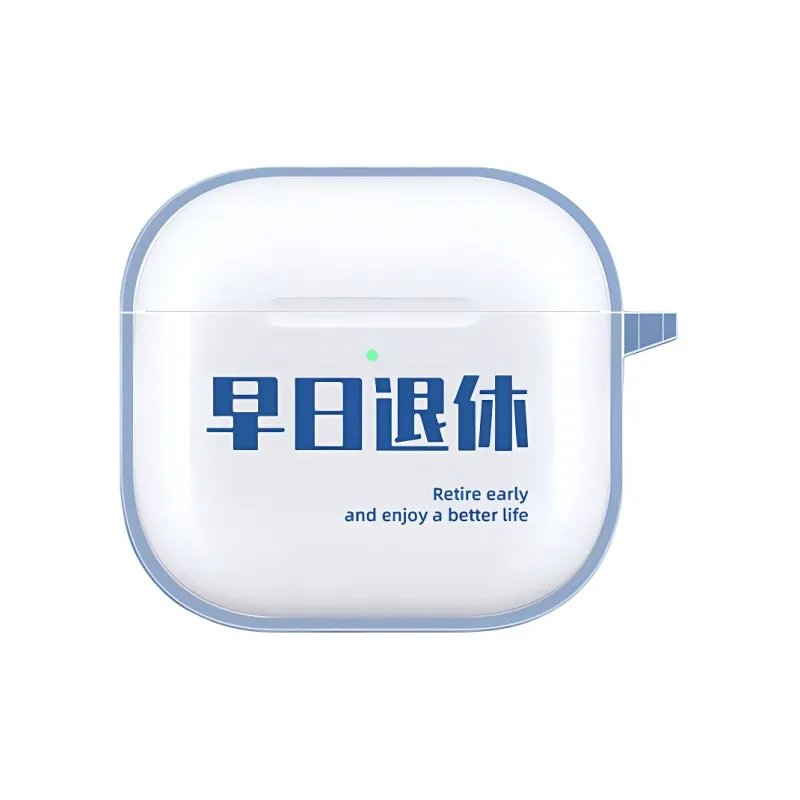 Yoobao Compatibility AirPods4 TPU Transparent Creative Text Headphone Cases-5