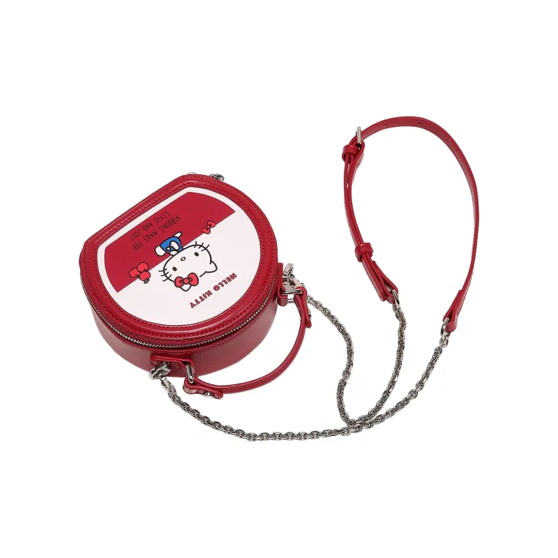 TOUTOU Hello Kitty Collaboration Hello Kitty Synthetic Leather Handbag Women's Cherry Red-5