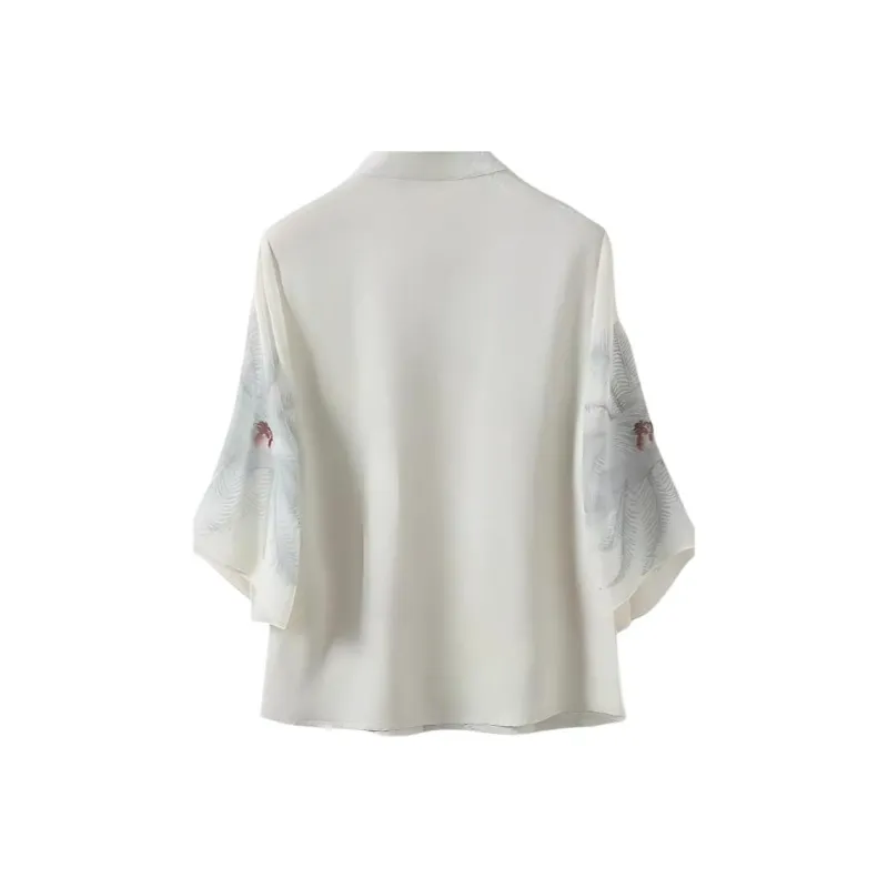 PIERRE CARDIN Chiffon Shirts Women's White-5