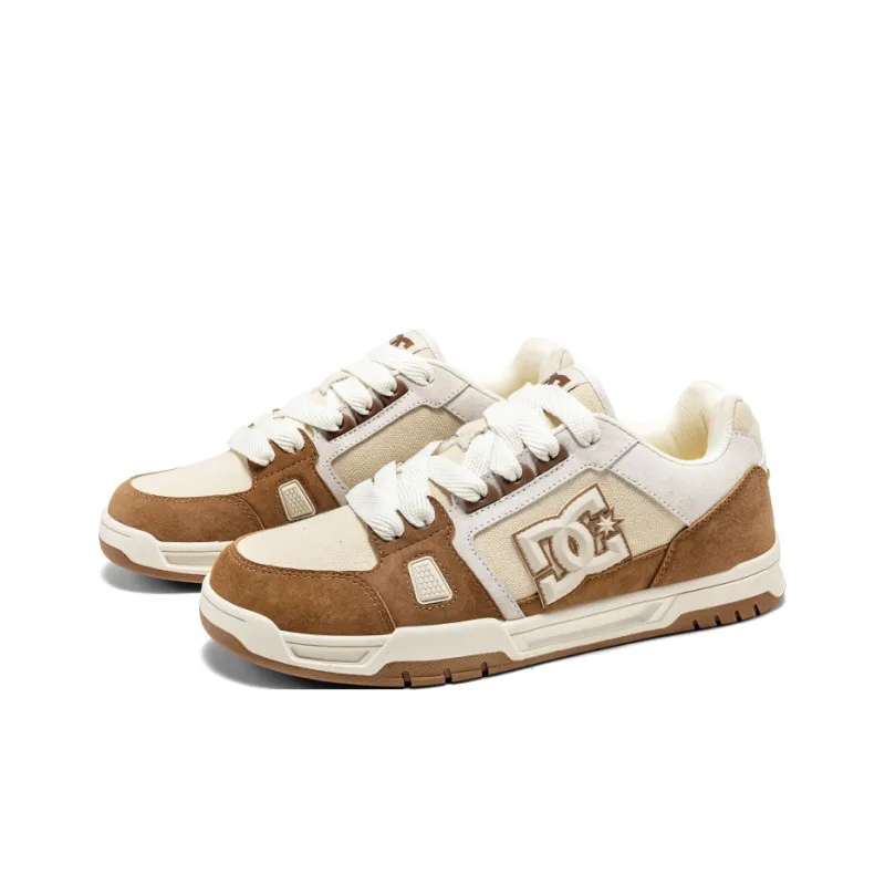 DC Shoes ASTRA PRO Abrasion Resistant Balance Low Top Skateboard Shoes Men's Milk White Mocha-2