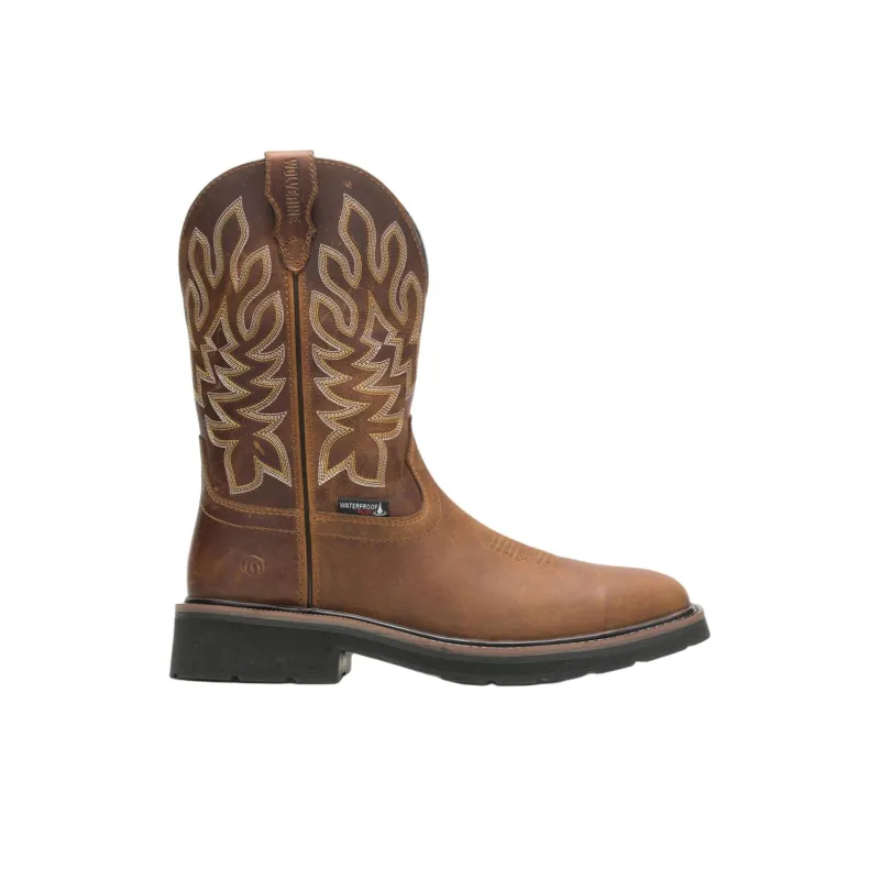 WOLVERINE Rancher Abrasion Resistant Slip Resistant Crew Outdoor Boots Men's Brown-1