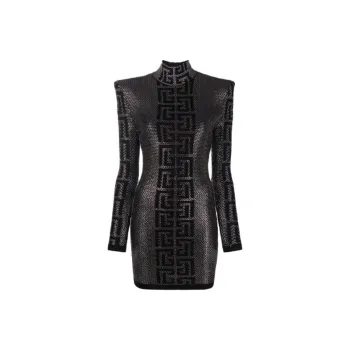 BALMAIN Long Sleeved Dresses Women's Black