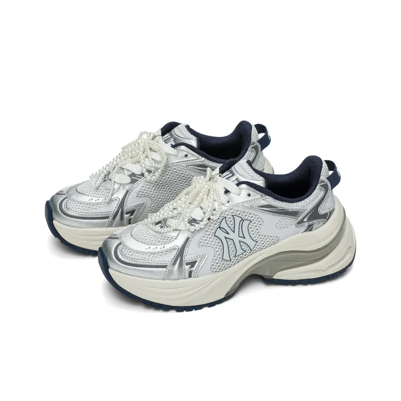 MLB New York Yankees Running Shoes Unisex Low Top Silver/Gray-9
