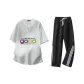 White, Gray, and Black Pants