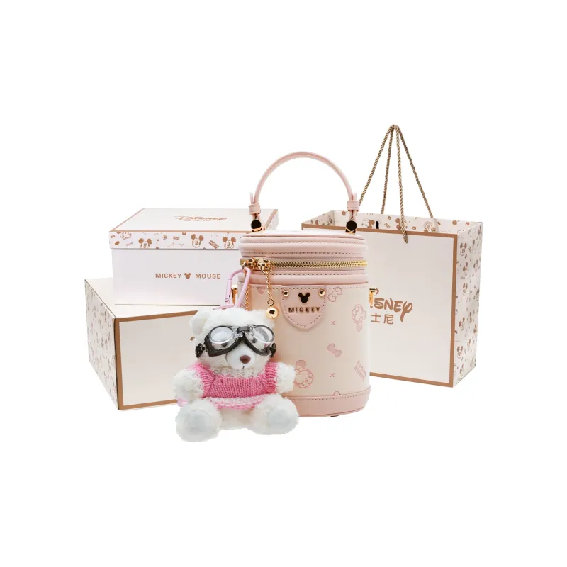 Disney Minnie Series PU Bucket Bag, Shoulder Bag, Crossbody Bag, Handbag Women's Pink-18