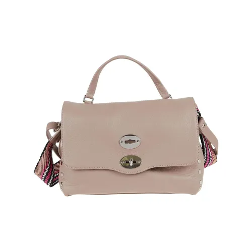 Zanellato Postina Calfskin Shoulder Bag, Crossbody Bag, Handbag Trumpets Women's Nude Pink