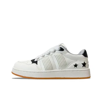 MQGAll Slip Resistant, Abrasion Resistant, Breathable Low Top Skateboard Shoes Unisex White Black