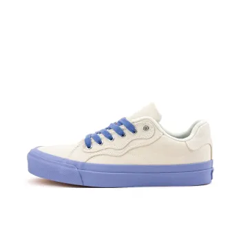 WANSWER Slip Resistant Cushioning With Impact Resistance Low Top Skateboard Shoes Unisex Blue Glaze White