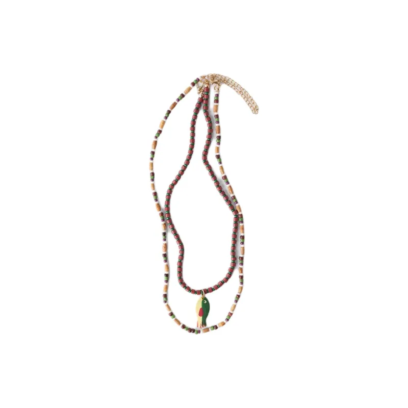 ZARA Iron Necklaces Unisex Brown-1