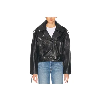 GRLFRND Leather Jacket Women's Black