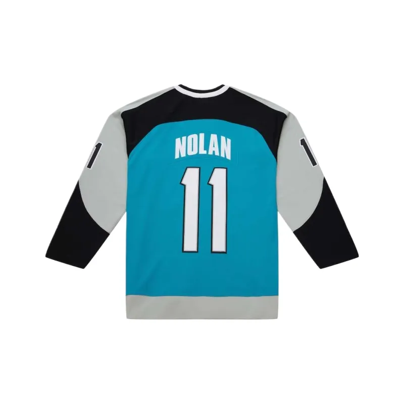 Mitchell Ness Nhl Sharks 2003 Patrick Marleau 'Teal' Jersey-1