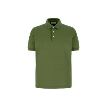 CANALI Polo Shirt Men's Olive Green