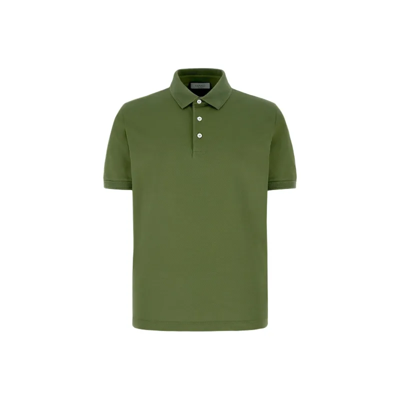 CANALI Polo Shirt Men's Olive Green-0
