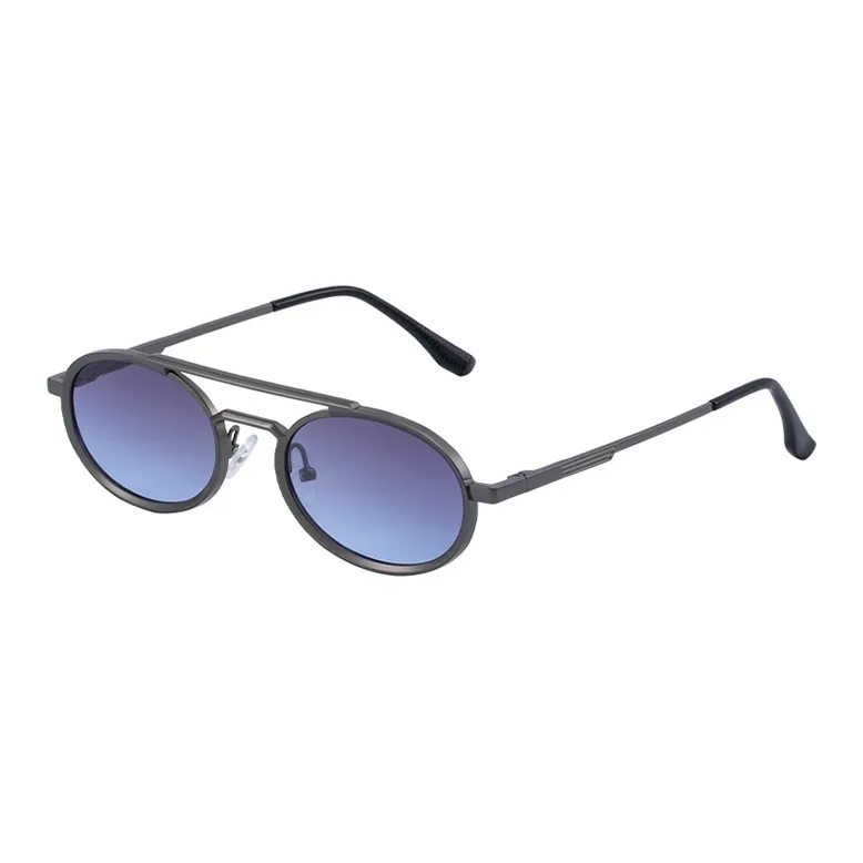 NOME Plastic Metal Oval Sunglasses Unisex-2