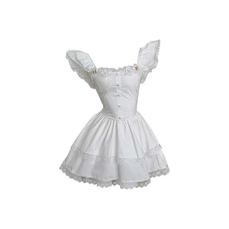 Mu Xiao Xin Short Sleeved Dress Women's-0