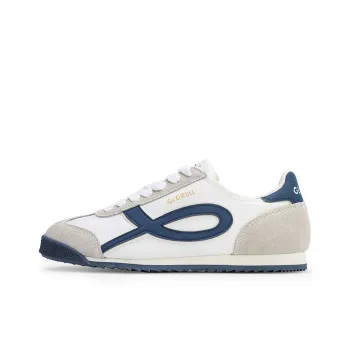 GLO BULL Abrasion Resistant, Breathable, Lightweight Low Top Casual Shoes Unisex Beige Dark Blue