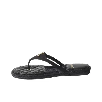 CHANEL Coco Flip Flops Women's Black