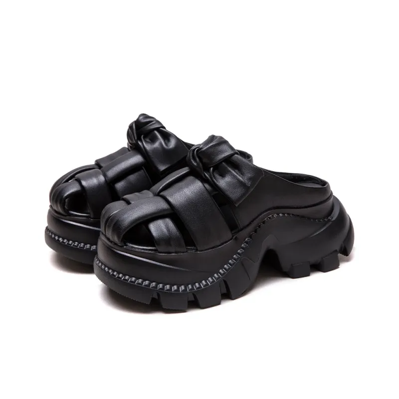 Jay Rubber Sole Woven Abrasion Resistant Closed Toe Slippers Women's-10