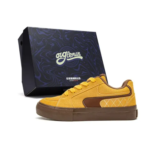 OUGLEMEN Coverage Slip Resistant And Abrasion Resistant Low Top Skateboard Shoes Men's Box