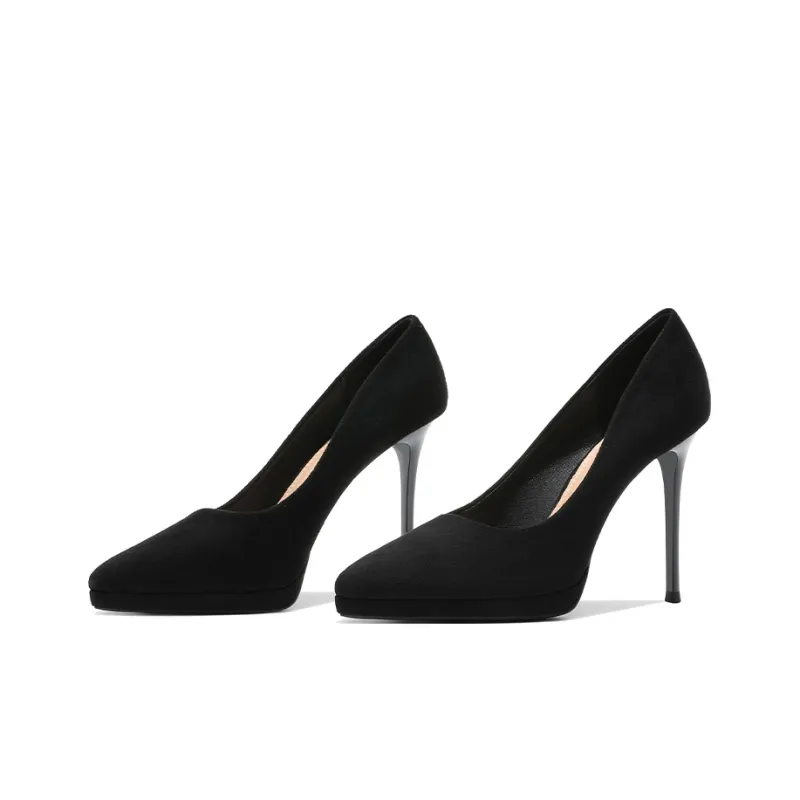 GOSO Slim Heel High Heels Women's Black-1