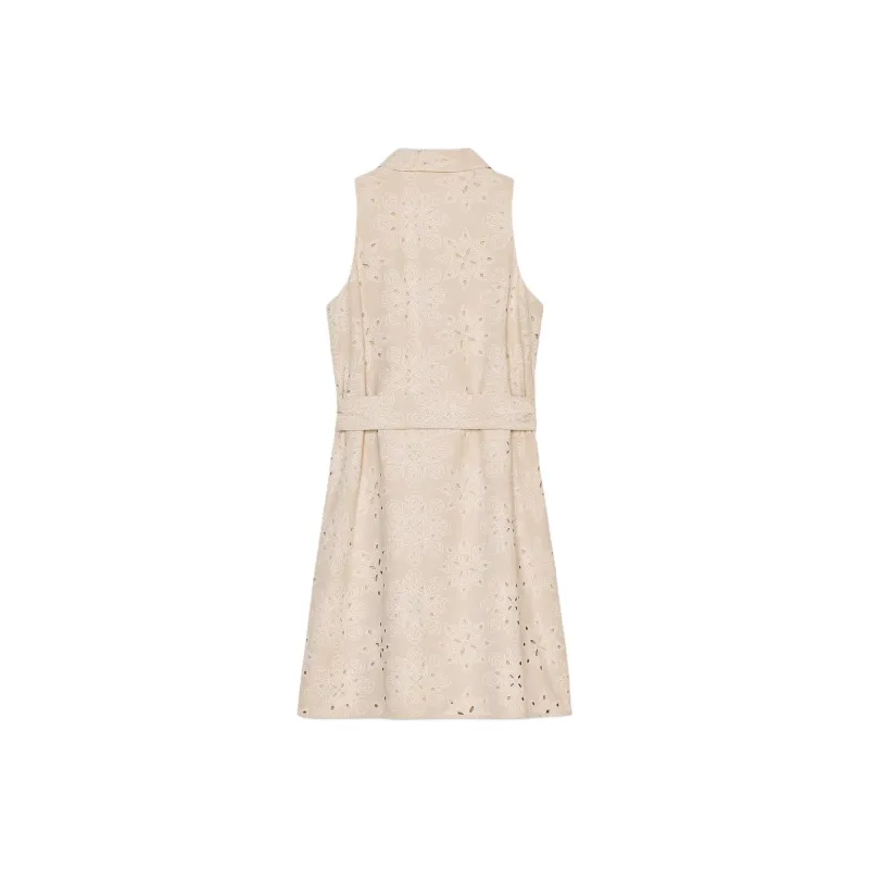ZARA Sleeveless Dresses Women's Beige-1
