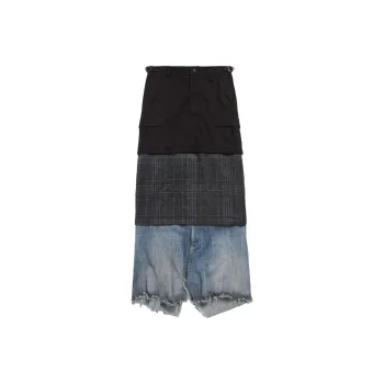 Balenciaga Maxi Layered Cargo Skirt