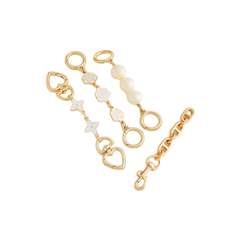 Ingenuity Handmade Metal Alloy Bag Strap Women's Gold Tone-4