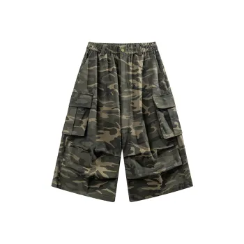 YZ Casual Shorts Unisex Green Camouflage