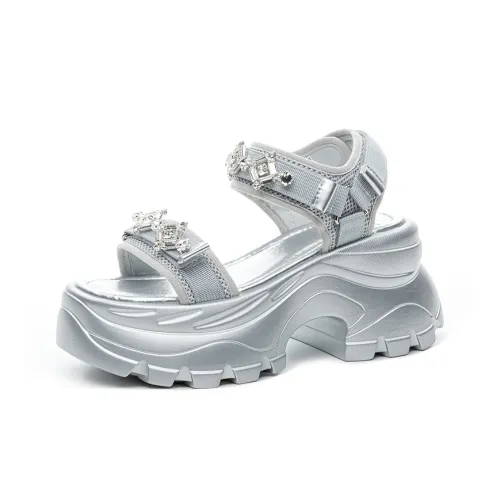 Shoe Cabinet Floral Language One Strap Sandals Women's